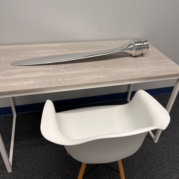 The Propsicle Modern Aviation Art CESSNA 402 Mirror Polished Chrome Airplane Propeller Blade Sculpture ( McCauley )