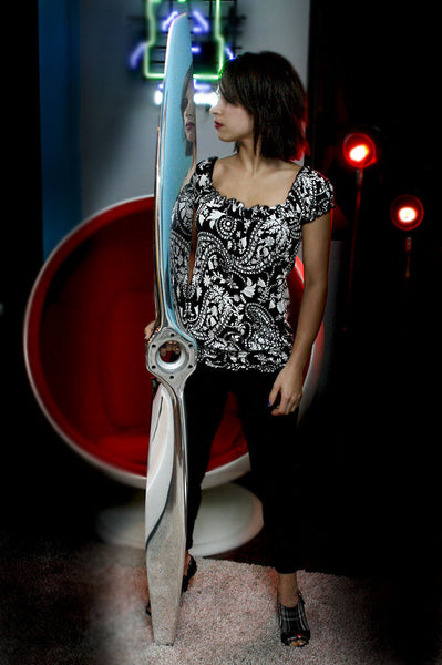 Iron Man Katana Mirror High Polished Airplane Propeller Fix-Pitch Sculpture