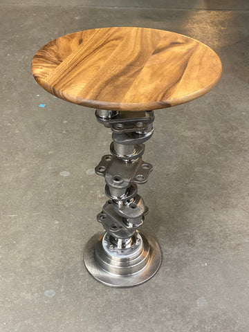 1960's Lycoming O-480 Airplane Engine Crankshaft Martini Side Table