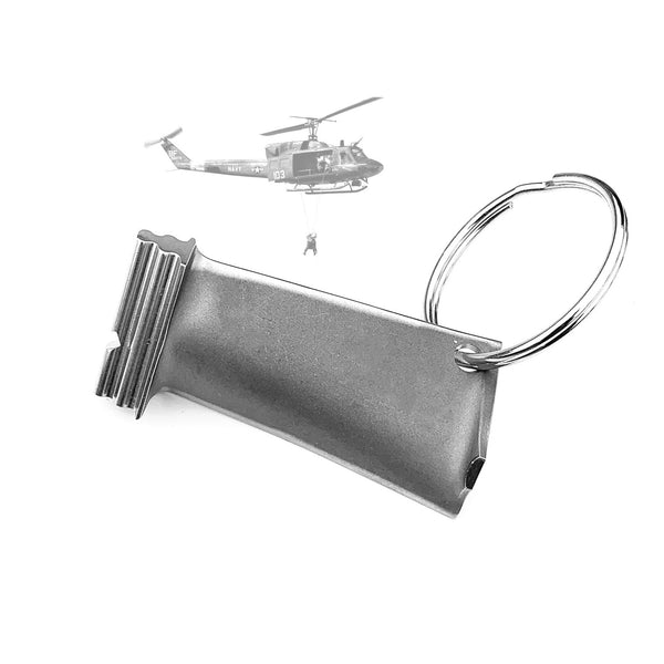 Lycoming T53 Bell UH1 Huey AH1 Cobra Military Helicopter Engine Blade Keychain