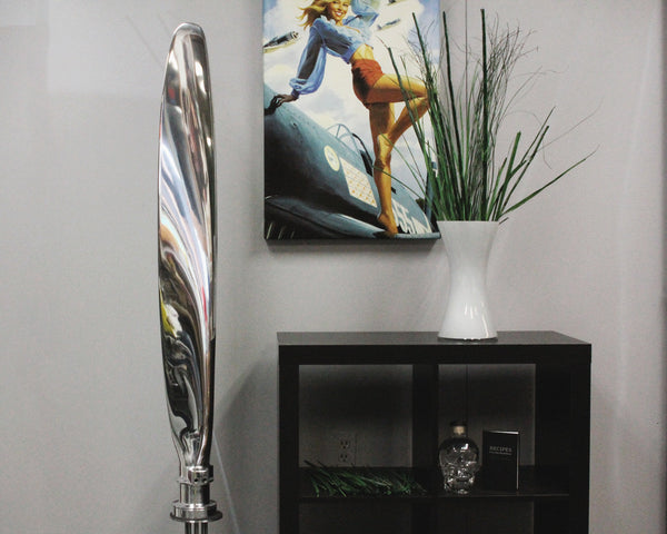 Dowty Mirror High Polished Airplane Propeller Blade Sculpture