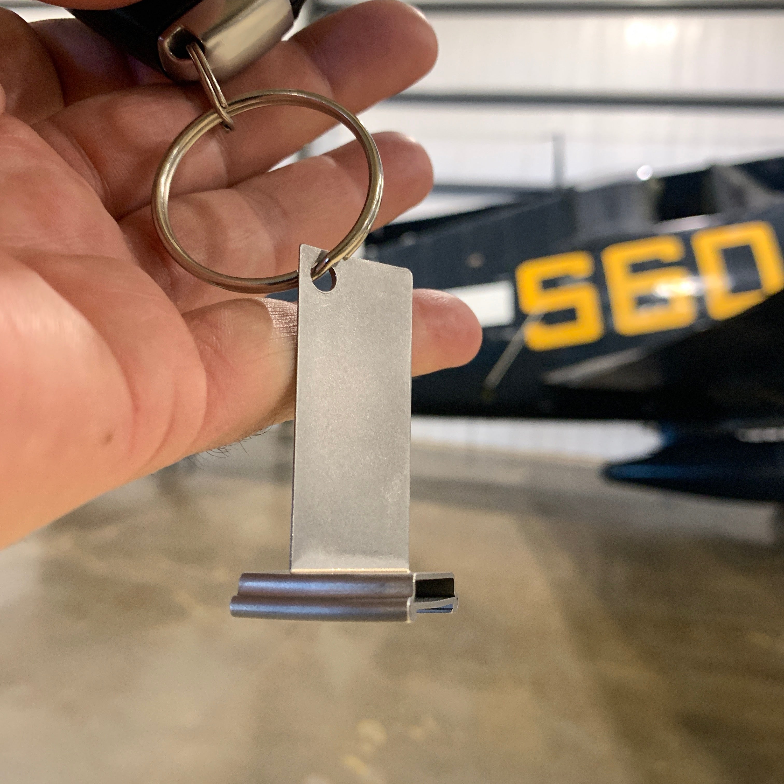 1950 s USAF Air Force Sabre F 86F General Electric J47 Turbojet Stator Vane Blade Keychain