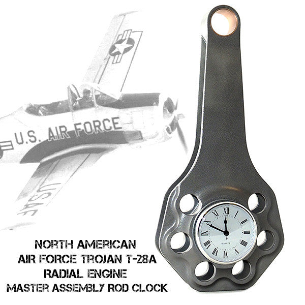North American Air Force T-28A Trojan Radial Engine Master Assembly Rod Executive Desk Clock