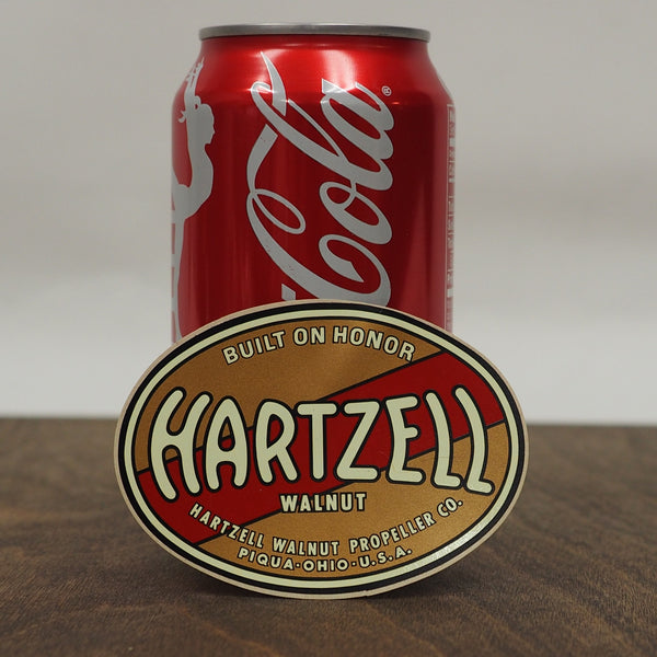 1940's Hartzell Walnut Wooden Airplane Propeller small Decal Sticker