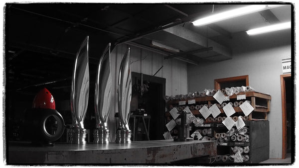 American Ninja 3-Bladed Ground-Adjustable Polished Metal Aviation Art Airplane Propeller