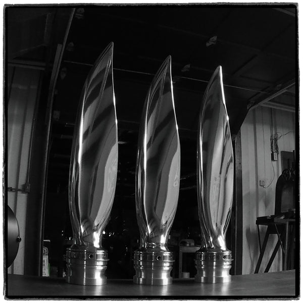 American Ninja 3-Bladed Ground-Adjustable Polished Metal Aviation Art Airplane Propeller