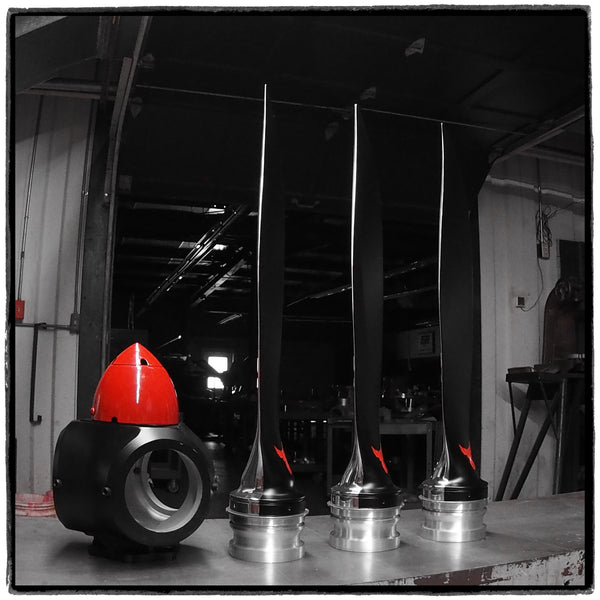 American Ninja 3-Bladed Ground-Adjustable Polished Metal Aviation Art Airplane Propeller