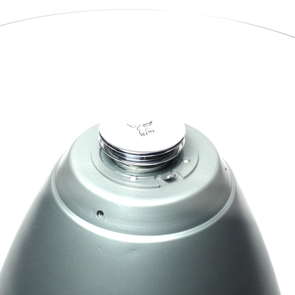 Space Age eames era Airplane Propeller Aviation Art Spinner Cone Coffee Side Cocktail Table (Silver)