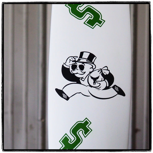 Monopoly Man Aviator Flying Monkey Money Airplane Propeller Blade Alec Art Sculpture