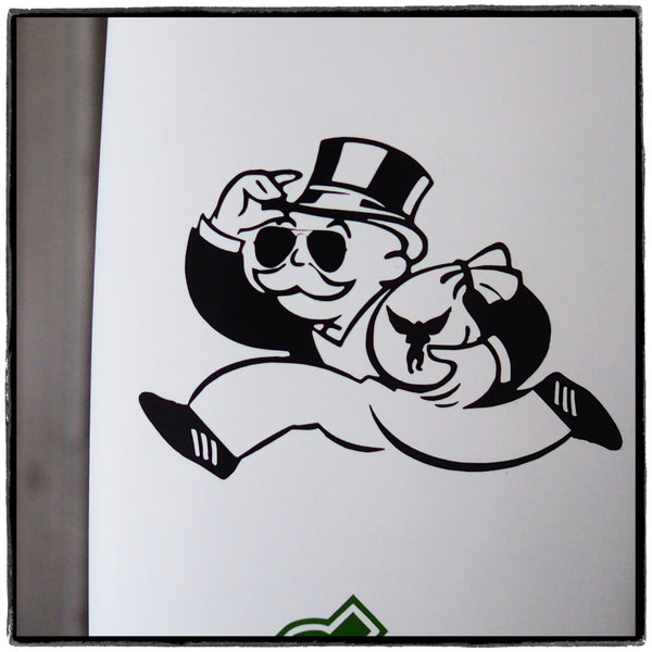 Monopoly Man Aviator Flying Monkey Money Airplane Propeller Blade Alec Art Sculpture
