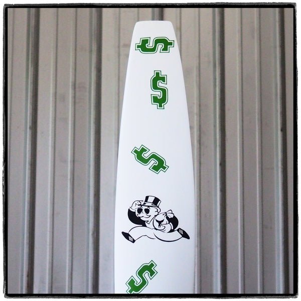 Monopoly Man Aviator Flying Monkey Money Airplane Propeller Blade Alec Art Sculpture