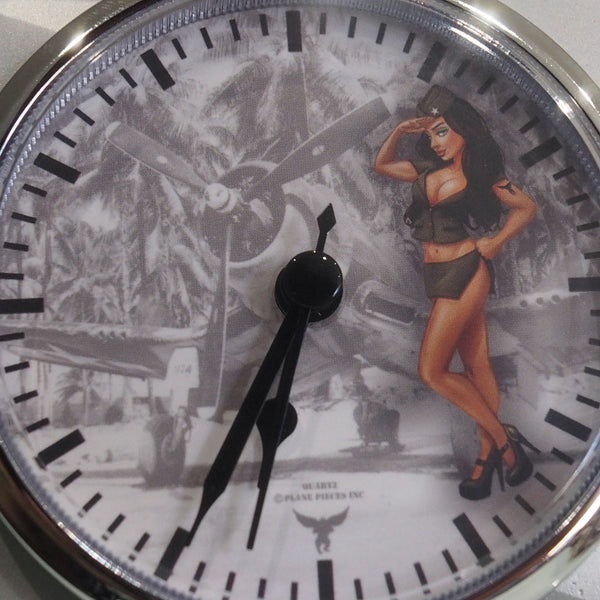 Pratt & Whitney F4U Corsair Pinup Girl R-2800 WWII Double Wasp Raw Radial Engine Piston Desk Clock