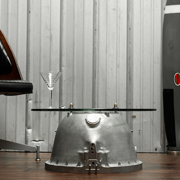 Pratt & Whitney R-2000 Front Engine Case Aviation Art Coffee Side Cocktail Table