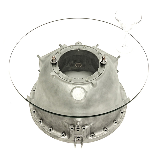 Pratt & Whitney R-2000 Front Engine Case Aviation Art Coffee Side Cocktail Table