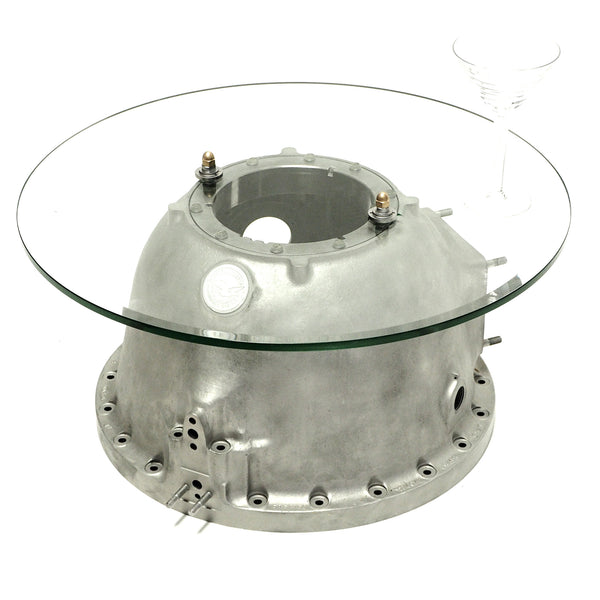 Pratt & Whitney R-2000 Front Engine Case Aviation Art Coffee Side Cocktail Table