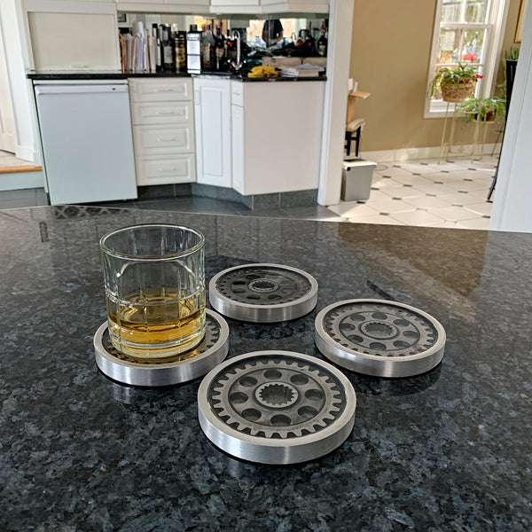 Pratt & Whitney Radial Engine Whisky Scotch Vodka Beer WWII Gear Coasters (Transparent Edition)