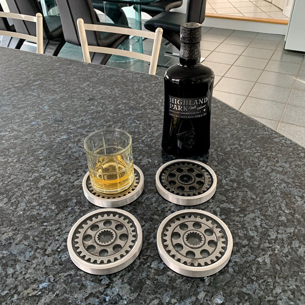 Pratt & Whitney Radial Engine Whisky Scotch Vodka Beer WWII Gear Coasters (Transparent Edition)