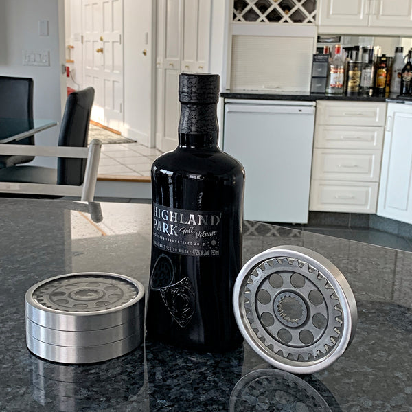 Pratt & Whitney Radial Engine Whisky Scotch Vodka Beer WWII Gear Coasters (Transparent Edition)