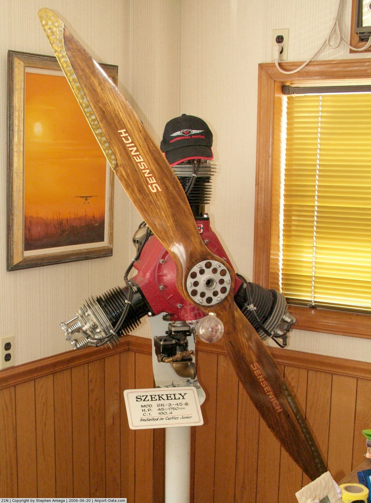 Sensenich Curtiss Wright Junior CW-1 Szekely Wooden Airplane