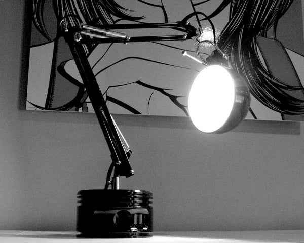 J-Cobs Radial Airplane Engine WWII Flying Monkey Aviator Piston Desk Lamp (Stealth Edition)