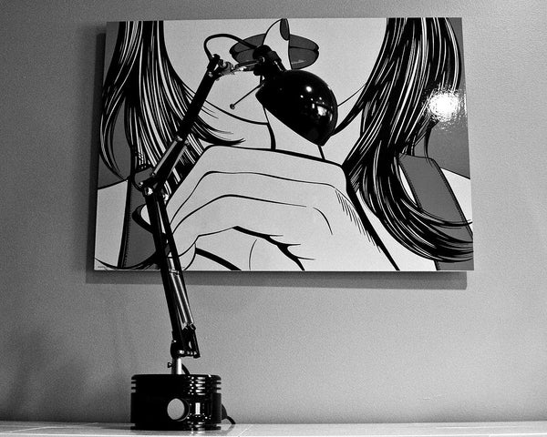 J-Cobs Radial Airplane Engine WWII Flying Monkey Aviator Piston Desk Lamp (Stealth Edition)