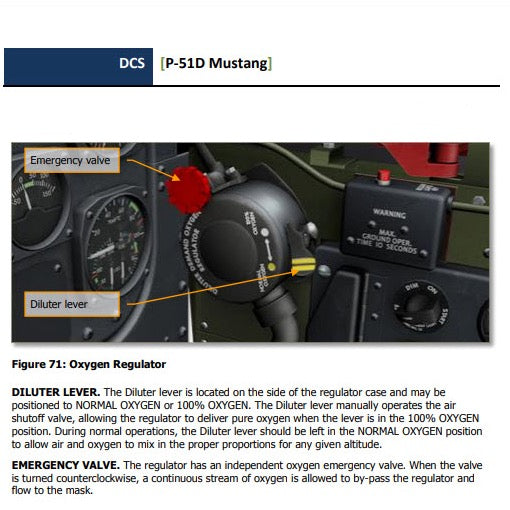 World War II P51 Mustang B17 B24 B29 Emergency Oxygen Valve Cockpit Warbird Necklace