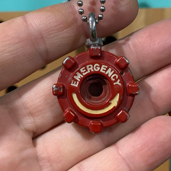 World War II P51 Mustang B17 B24 B29 Emergency Oxygen Valve Cockpit Warbird Necklace