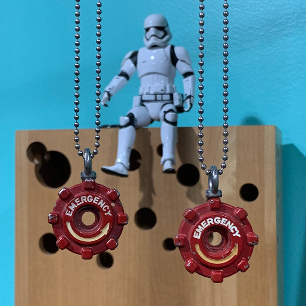 World War II P51 Mustang B17 B24 B29 Emergency Oxygen Valve Cockpit Warbird Necklace