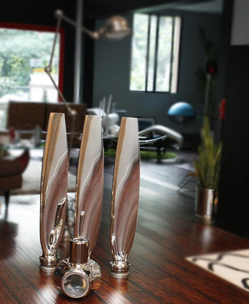 3-Bladed WOLVERINE Mirror High Polished Airplane Propeller Sculpture