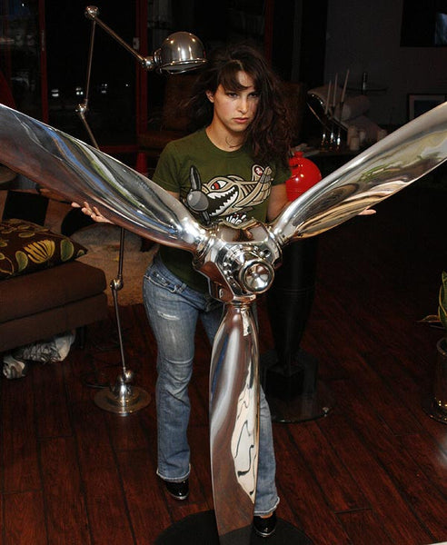 3-Bladed WOLVERINE Mirror High Polished Airplane Propeller Sculpture