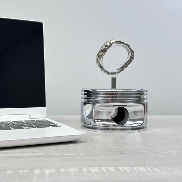 1940's WWII Jacobs Radial Engine Airplane Polished Piston Watch Display Stand