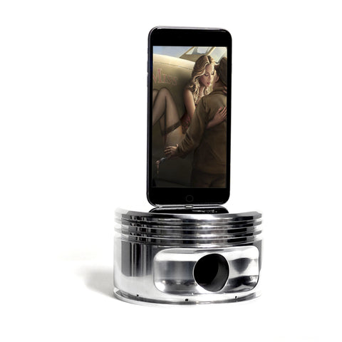 Apple Iphone 5 6 7 Plus Ipod Lightning USB Radial Engine Polished Piston Charging Dock (Flying Monkey Edition)