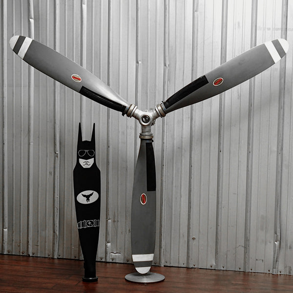 105" 3-Bladed ROTF ( Right off the Plane) raw industrial aviation art Airplane Propeller Blade Wall Display