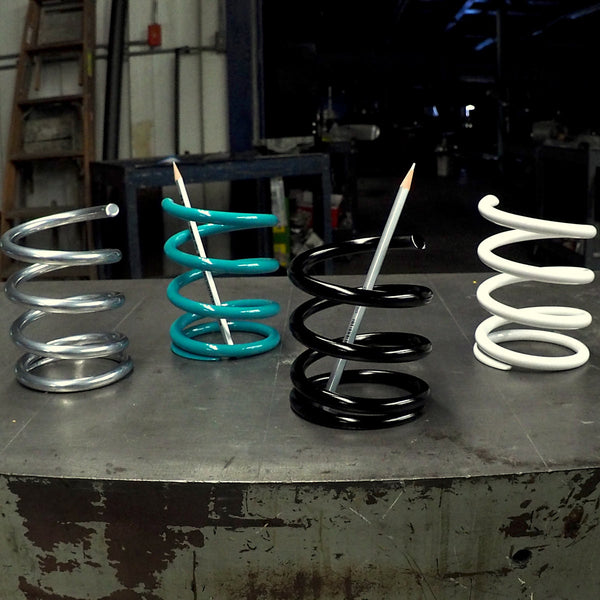 Spring Powder Coated Aviation Art Modern Pencil Pen Holder (4-1/2 Inches)