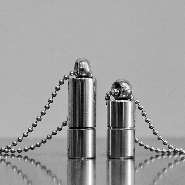 Polished Pill Unisex Chrome Polished Aviation Art Ball Chain Necklace