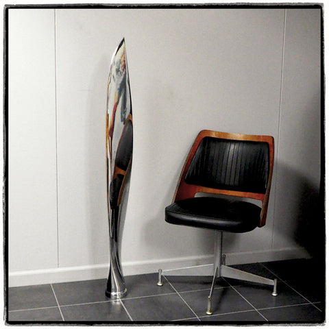 the Bayonet Mirror Polished Airplane Propeller Sculpture Blade