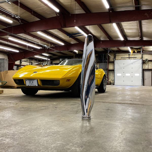 Beech Bonanza Aero Commander 500 Mirror Polished Chrome Airplane Propeller Blade Aviation Art Sculpture