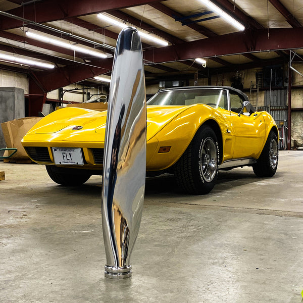 Beech Bonanza Aero Commander 500 Mirror Polished Chrome Airplane Propeller Blade Aviation Art Sculpture