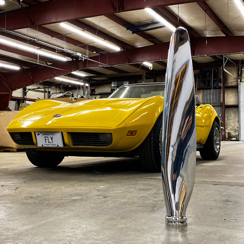 Beech Bonanza Aero Commander 500 Mirror Polished Chrome Airplane Propeller Blade Aviation Art Sculpture