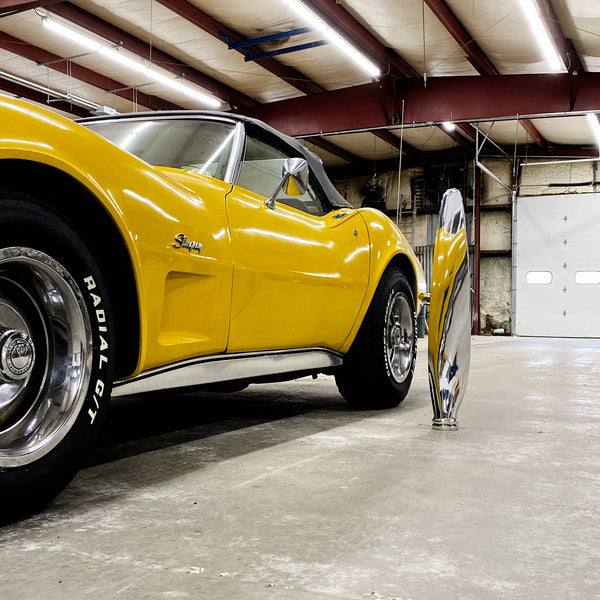 Beech Bonanza Aero Commander 500 Mirror Polished Chrome Airplane Propeller Blade Aviation Art Sculpture