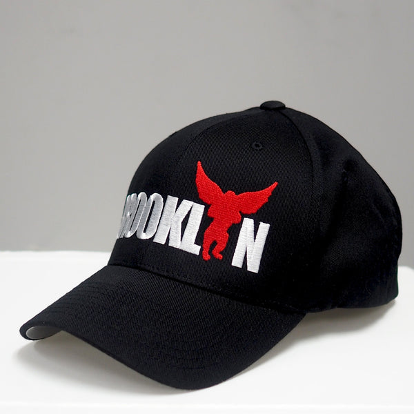 Brooklyn Flying Monkey NYC Black Red Silver Colorway Embroidered Hat