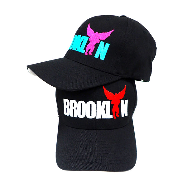 Brooklyn Flying Monkey NYC Black Red Silver Colorway Embroidered Hat