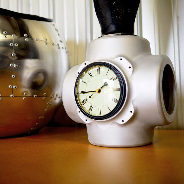 Rough Landing - Cessna Caravan Crash Landing Airplane Propeller Runway Strike Sculpture Clock