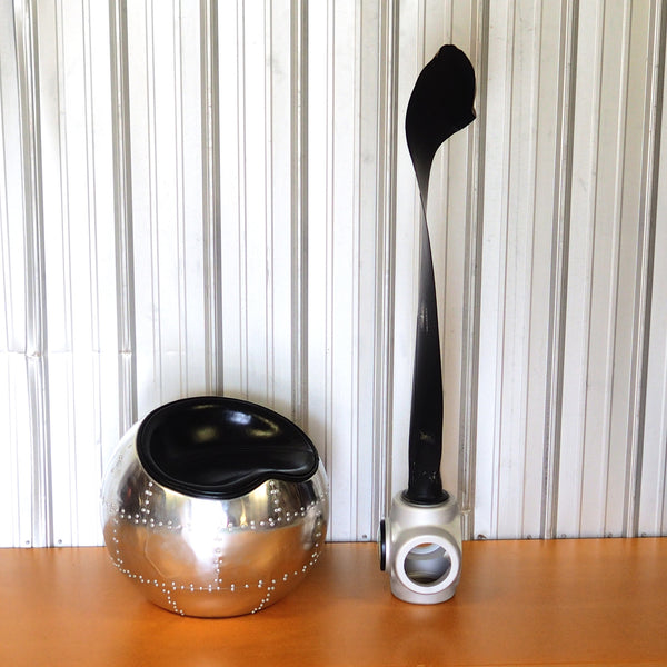 Rough Landing - Cessna Caravan Crash Landing Airplane Propeller Runway Strike Sculpture Clock