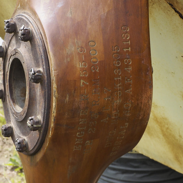 Cessna AT-17 Bobcat WWII Gardner 1940's 90" Antique Wooden Wood Airplane Propeller