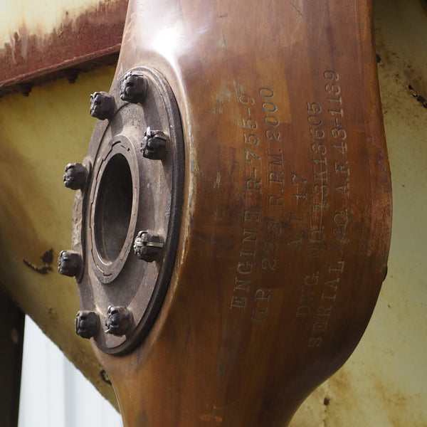 Cessna AT-17 Bobcat WWII Gardner 1940's 90" Antique Wooden Wood Airplane Propeller