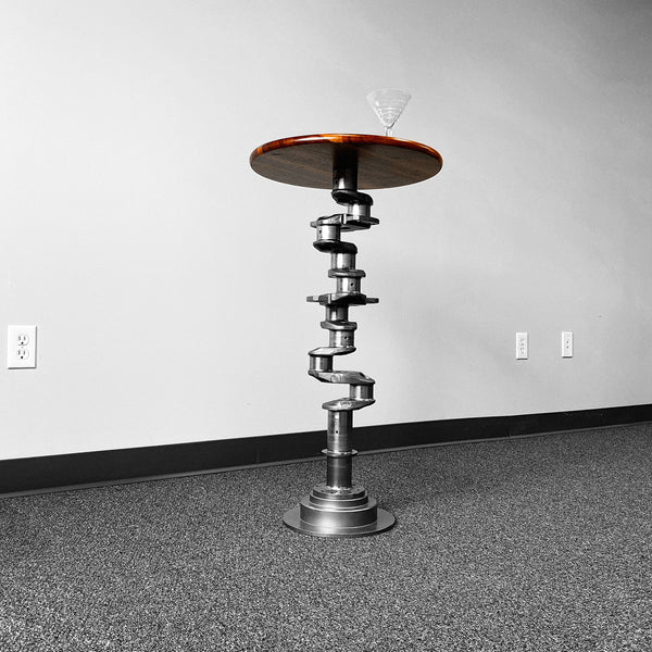 Continental IO-470 Airplane Engine Crankshaft Martini Side Table
