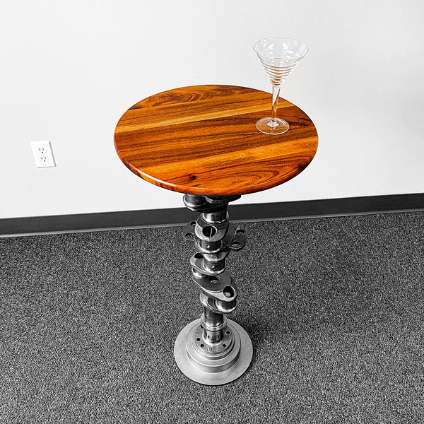 Continental IO-470 Airplane Engine Crankshaft Martini Side Table