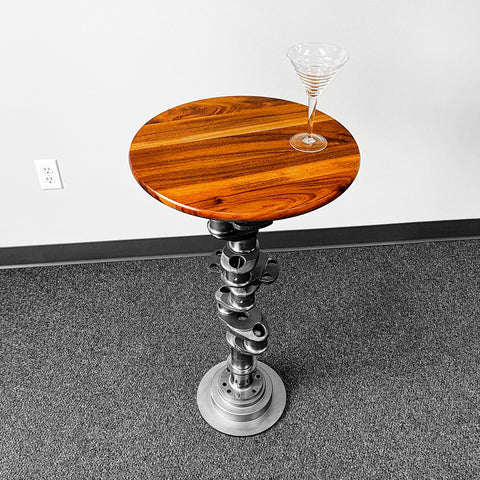 Continental IO-470 Airplane Engine Crankshaft Martini Side Table