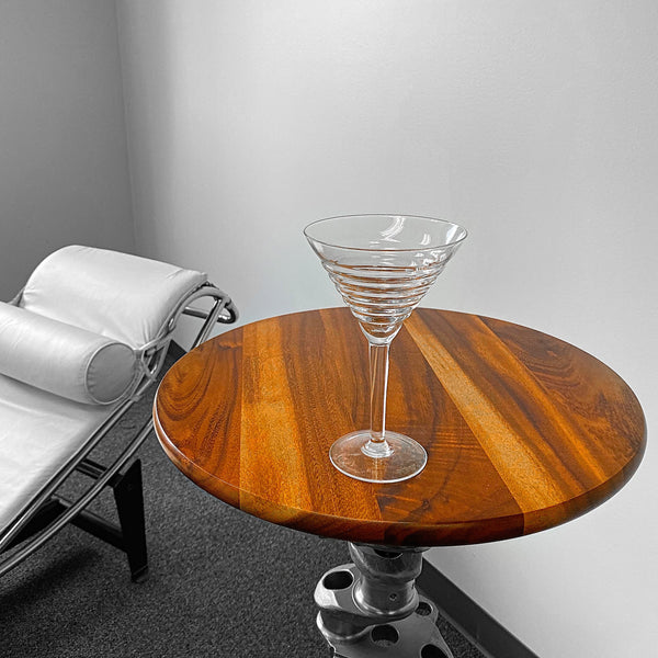 Continental IO-470 Airplane Engine Crankshaft Martini Side Table